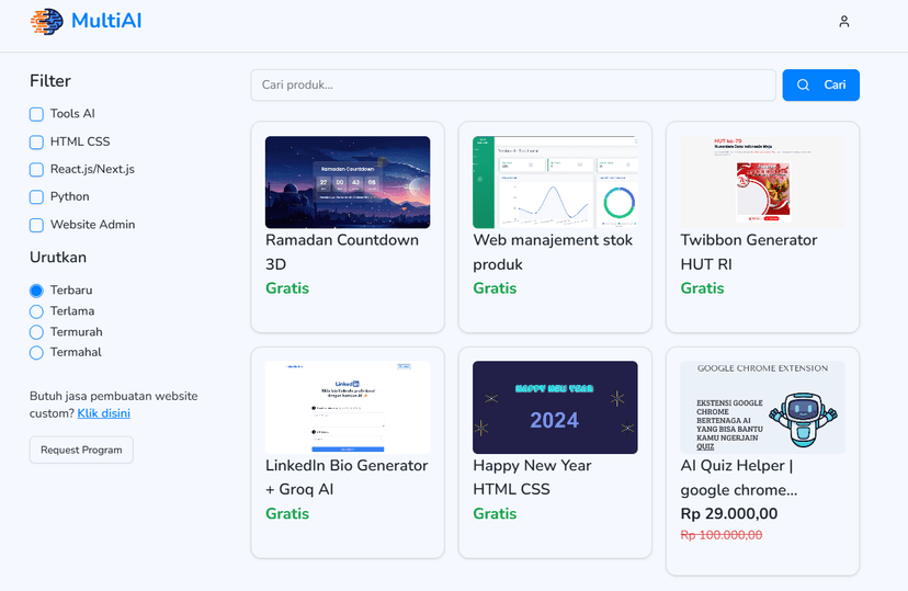 MultiAI Creations - berbagai source code program